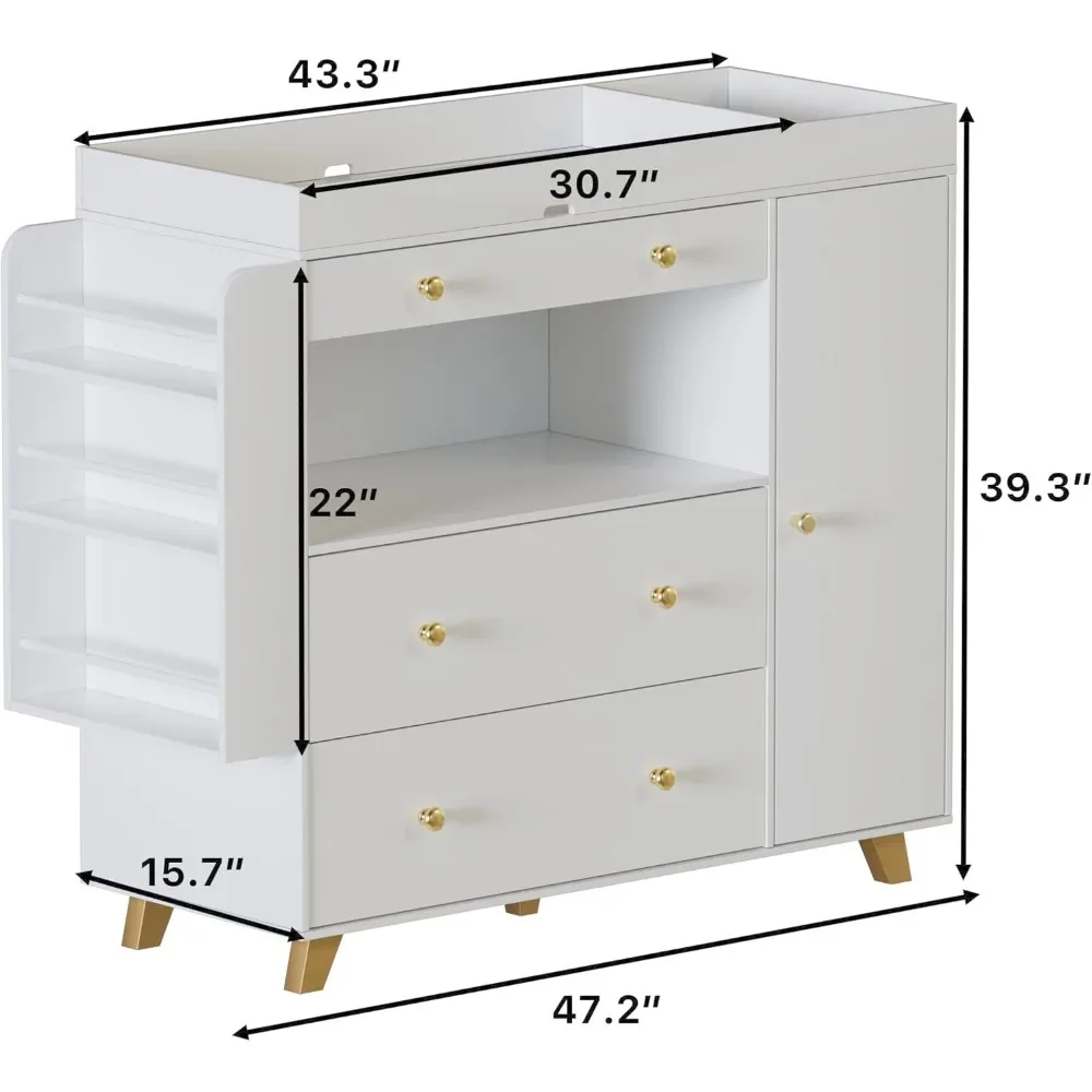 Baby Nursery Dresser Changing Table - Nursery Dresser, Baby Changing Table, Modern