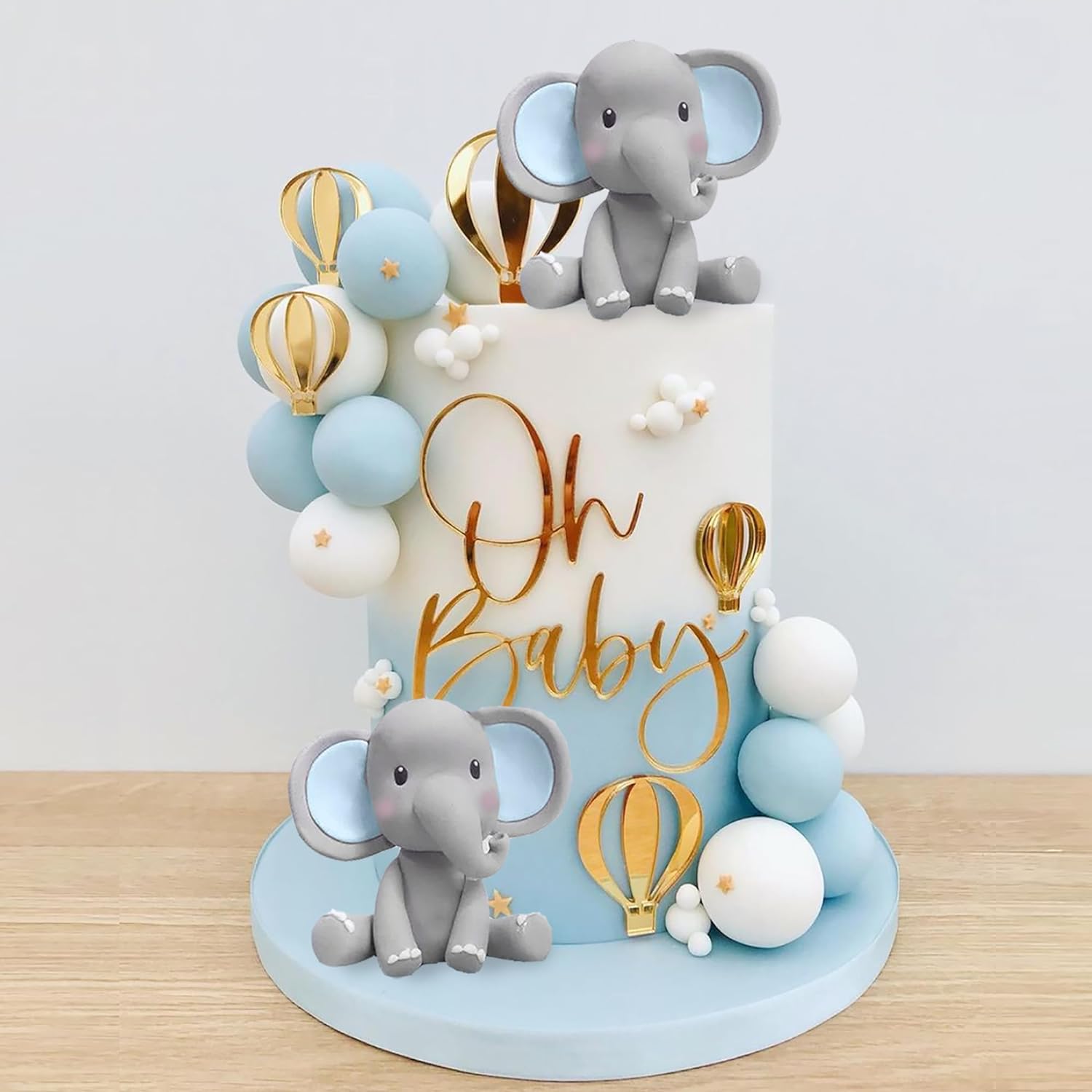 Baby Food Processor - Elephant Cake Decoration Baby Cake Topper