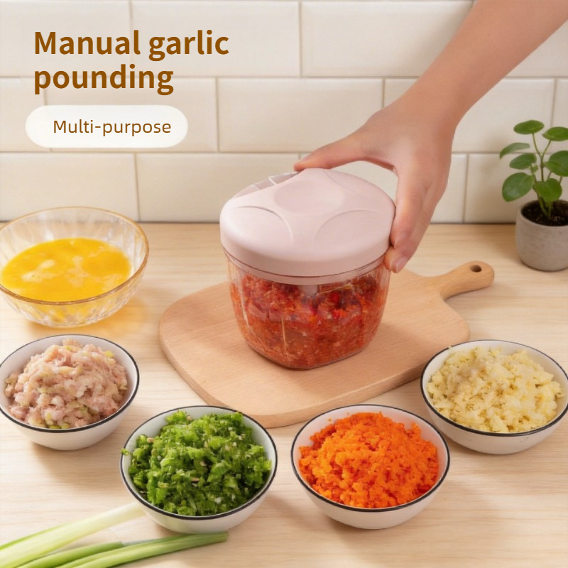 Baby Food Processor - Large Manual Garlic Crusher Mincer Durable