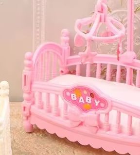 Baby Nursery Items - 1:12 Dollhouse Miniature Mini Baby Bed