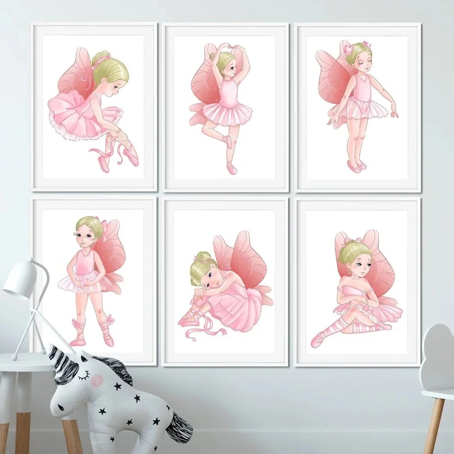 Baby Nursery Pink - Pink Ballet Girl Ballerina Nursery Wall