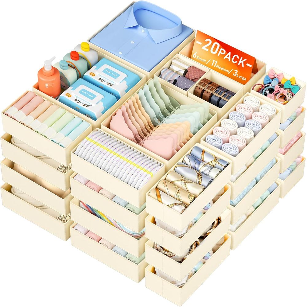 Baby Nursery Drawers - Organizer Clothes - 20 Pack Closet