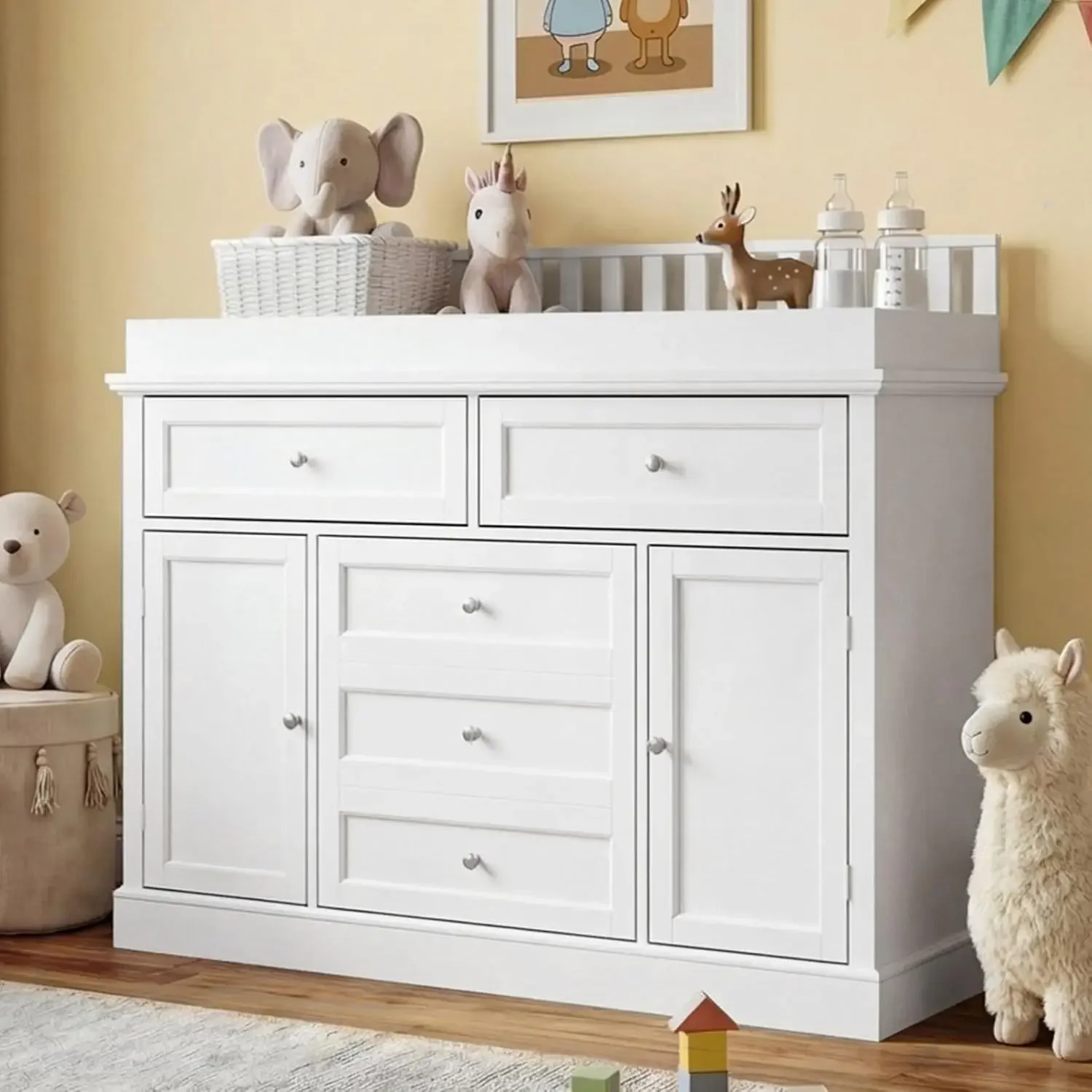 Baby Nursery Dresser Changing Table - 46 Baby Dresser with Changing Table