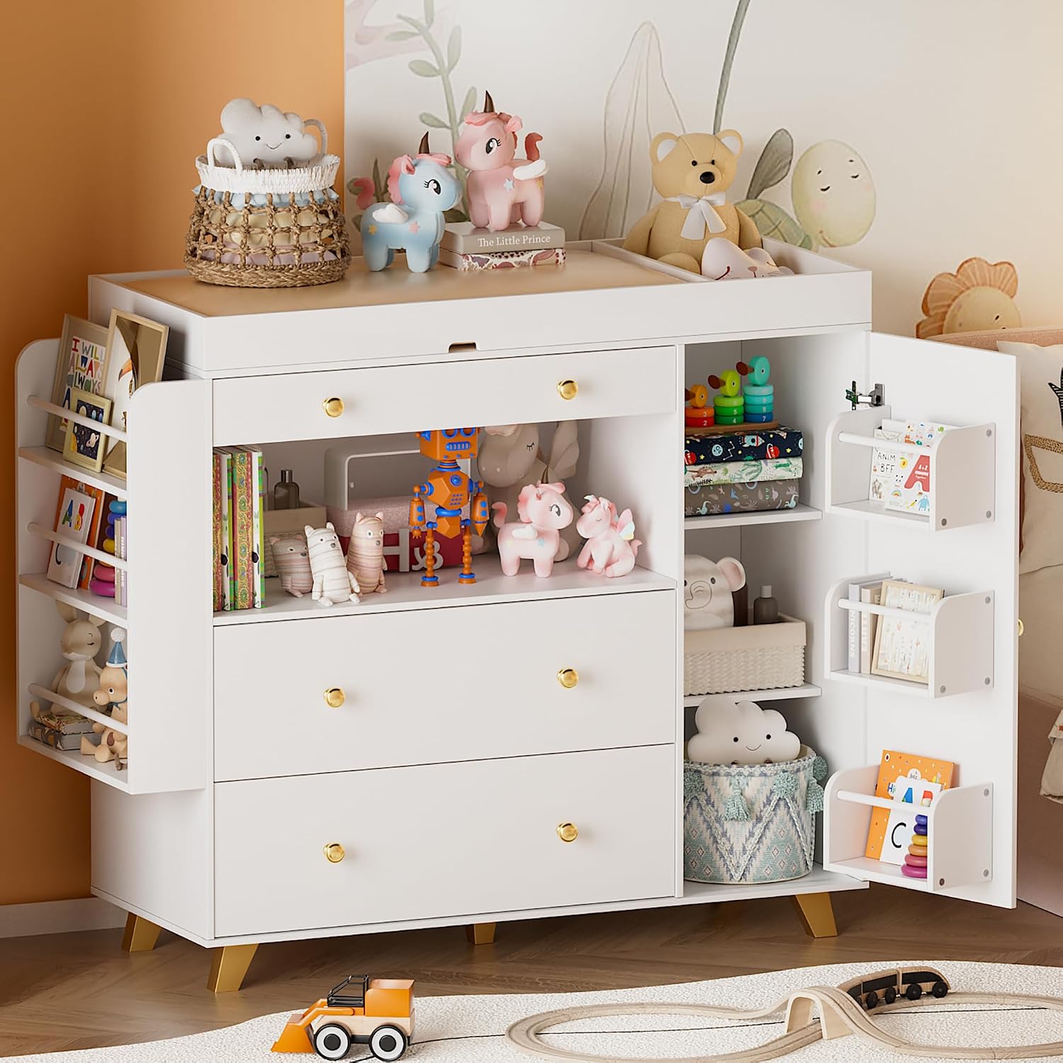 Nursery Dresser with Baby Chan - Baby Nursery Dresser Changing Table recension och pris