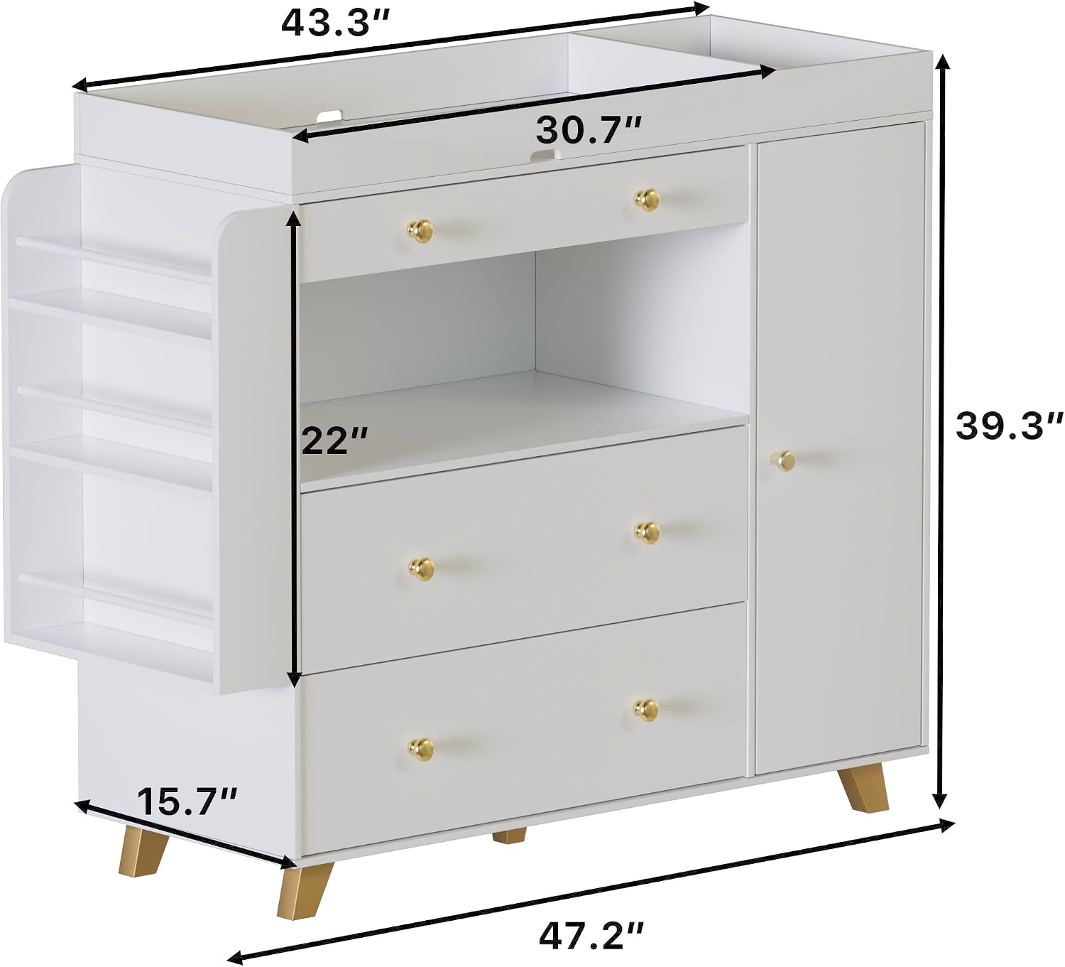 Nursery Dresser with Baby Chan - Baby Nursery Dresser Changing Table recension och pris