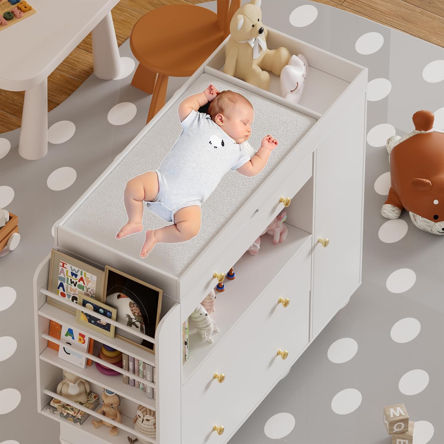 Nursery Dresser with Baby Chan - Baby Nursery Dresser Changing Table recension och pris
