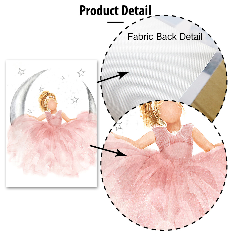 Pink Angel Girl Sun Moon Cloud - Baby Nursery Pink recension och pris