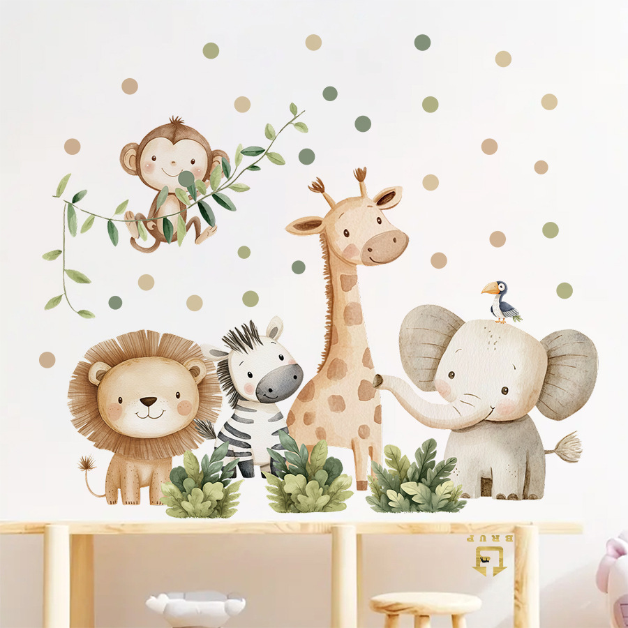 Boho Forest Animals Wall Stick - Baby Nursery Items recension och pris