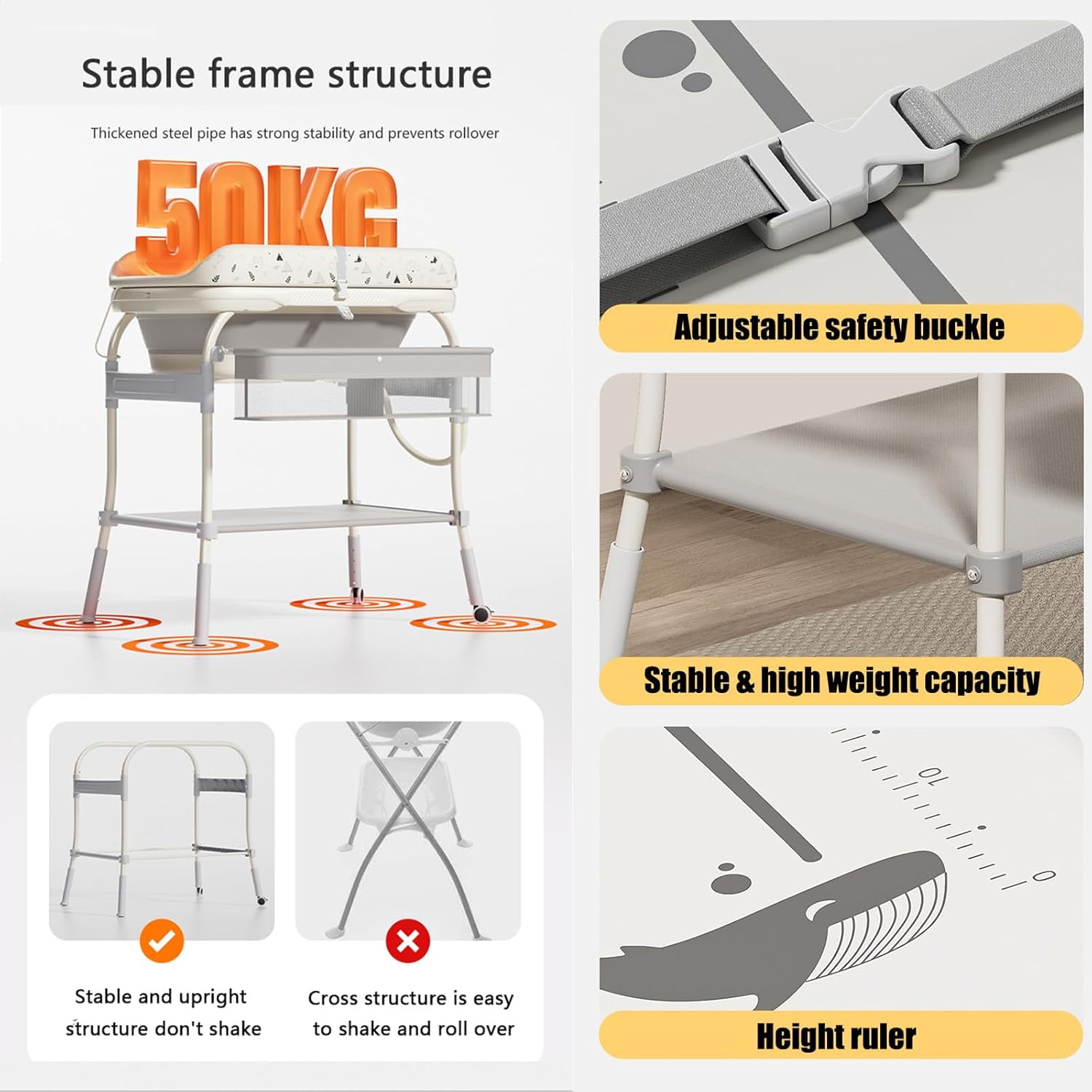 2 in 1 Baby Changing Table wit - Baby Nursery Dresser Changing Table recension och pris