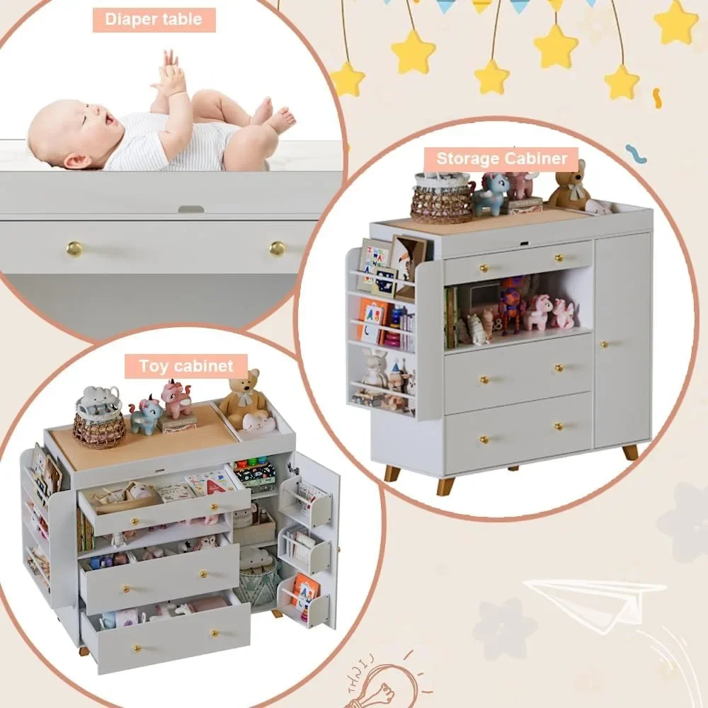 Nursery Dresser, Baby Changing - Baby Nursery Dresser Changing Table recension och pris