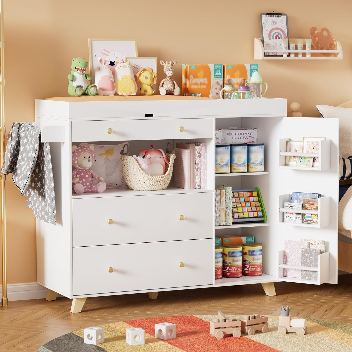 Baby Changing Table, Modern Di - Baby Nursery Drawers recension och pris