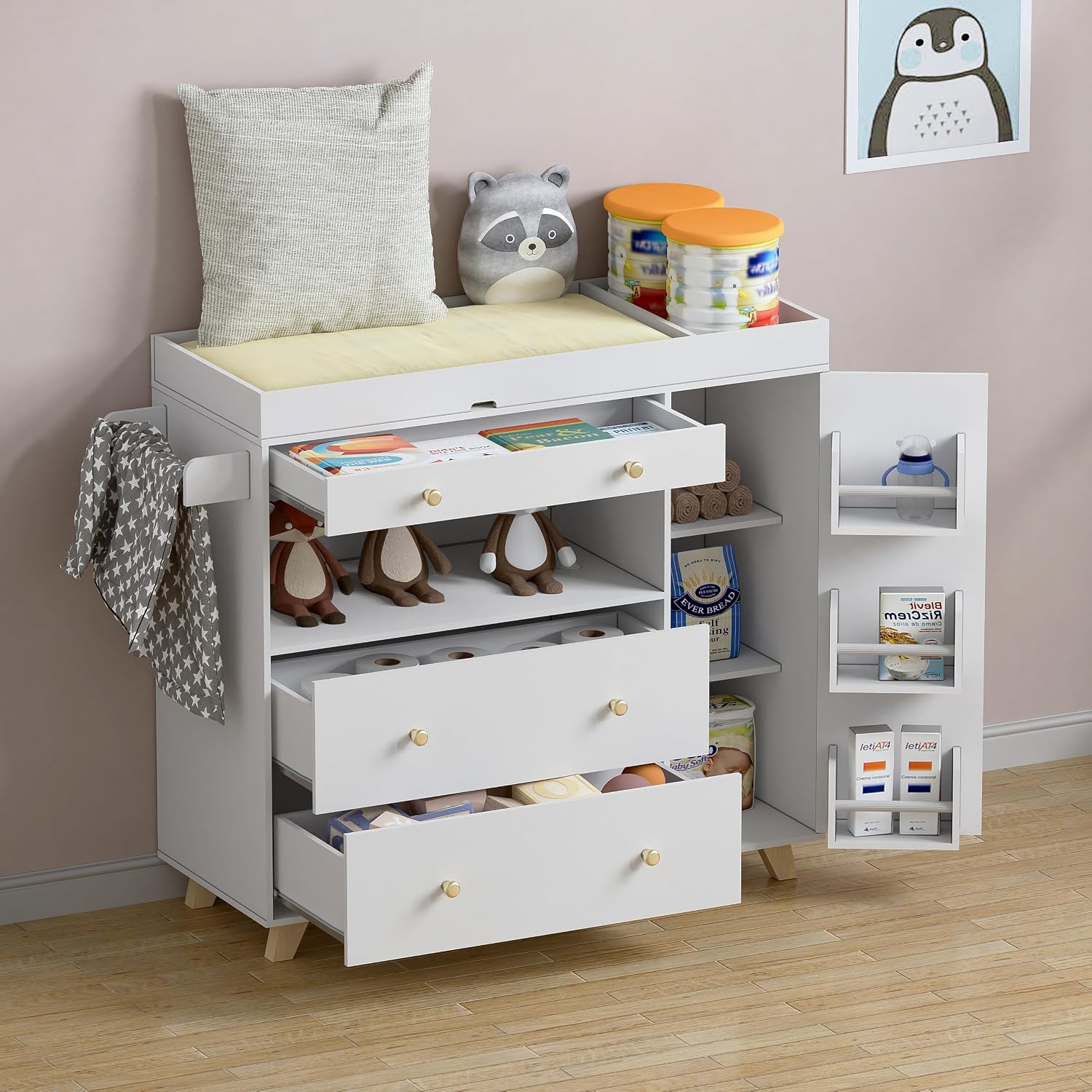 Baby Changing Table, Modern Di - Baby Nursery Drawers recension och pris