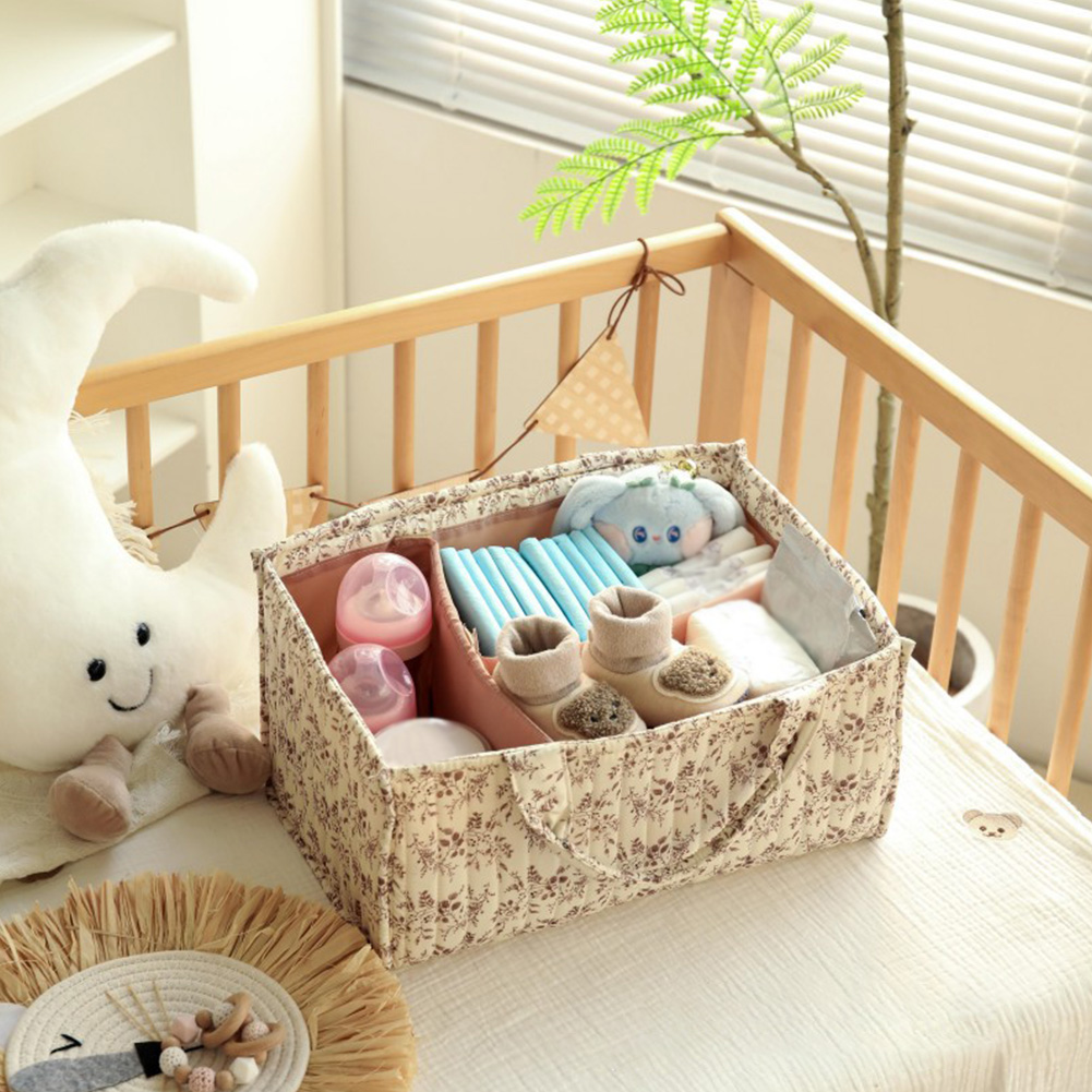 Floral Diaper Caddy Organizer  - Baby Nursery Must Haves recension och pris