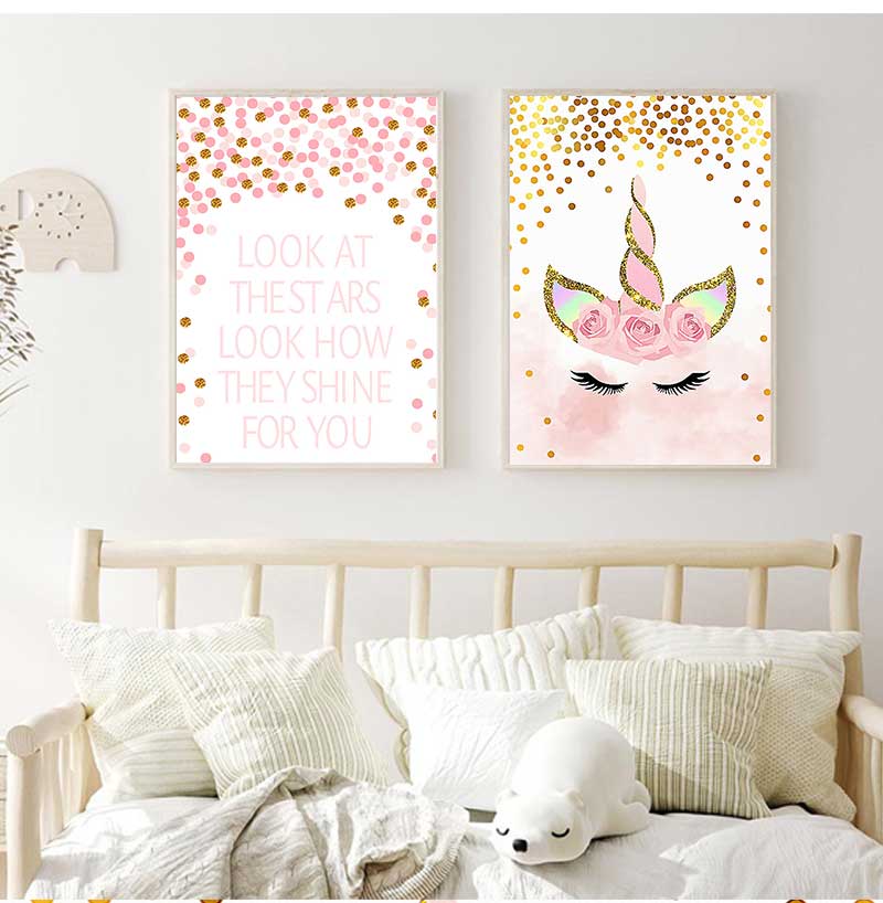 Decorative Picture Baby Girl B - Baby Nursery Pink recension och pris