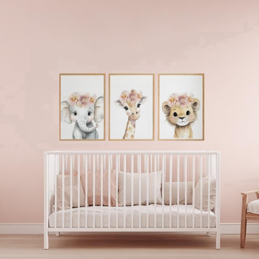 Baby Girl Nursery Wall Art Set - Baby Nursery Sets recension och pris