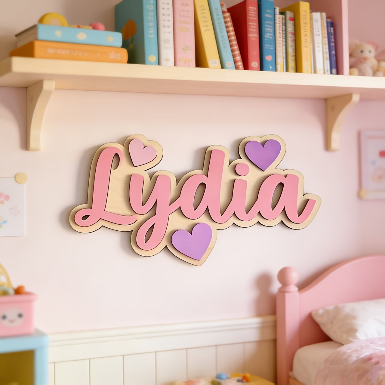 Personalized Gradient Heart Na - Baby Nursery Toy recension och pris