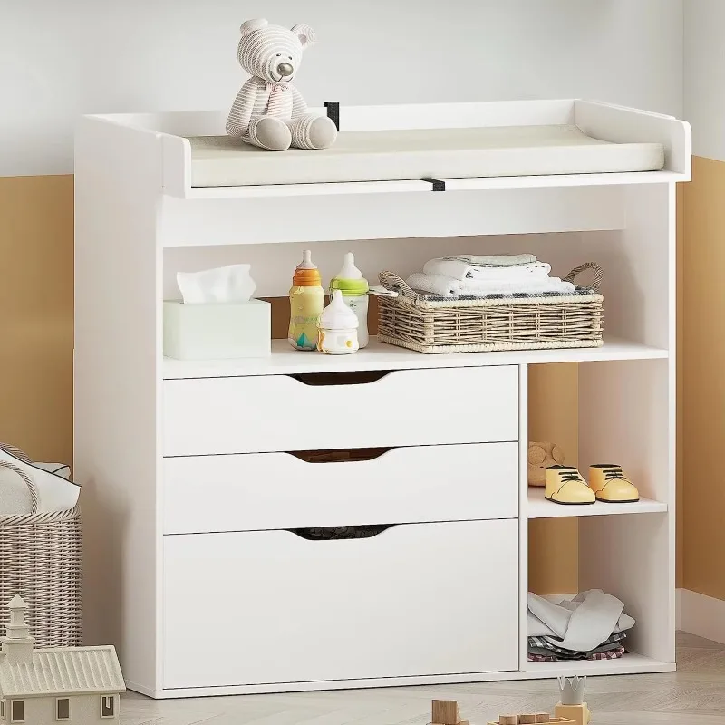 Contemporary minimalist MDF wh - Baby Nursery Drawers recension och pris