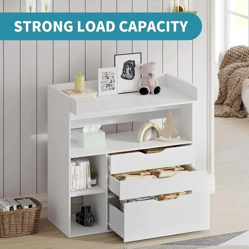 Contemporary minimalist MDF wh - Baby Nursery Drawers recension och pris