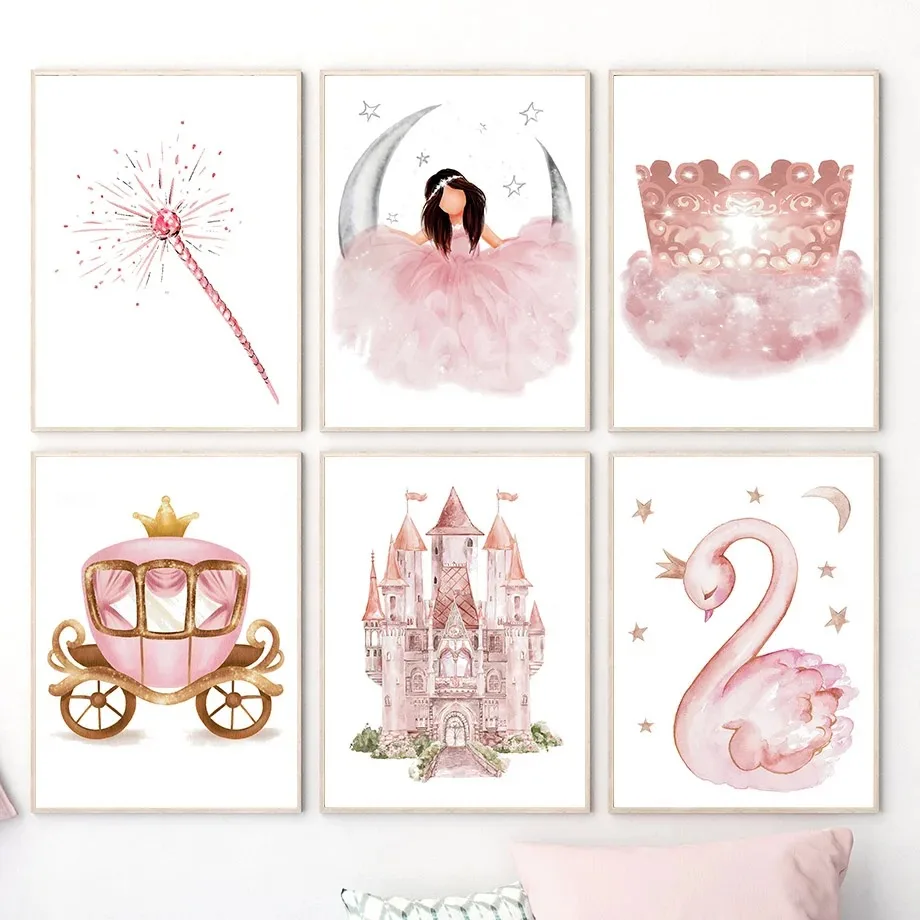 （2D Canvas painting） Canvas Pa - Baby Nursery Pink recension och pris