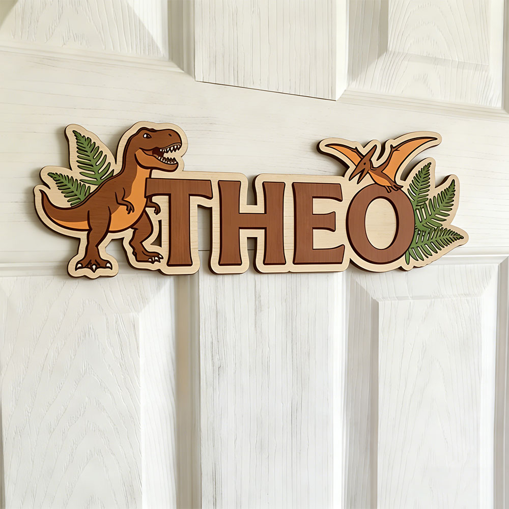 Personalized Dinosaur Name Sig - Baby Nursery Toy recension och pris
