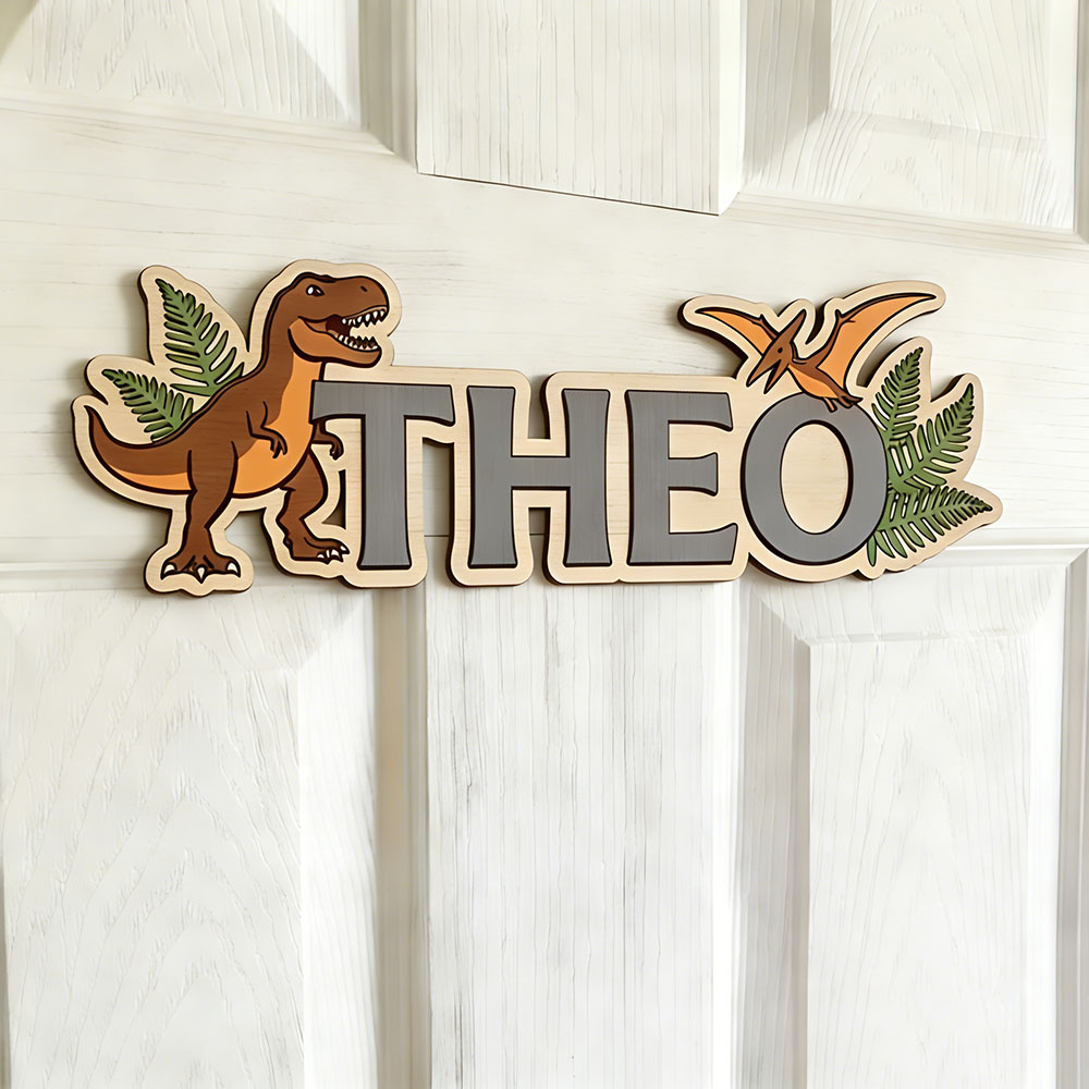 Personalized Dinosaur Name Sig - Baby Nursery Toy recension och pris