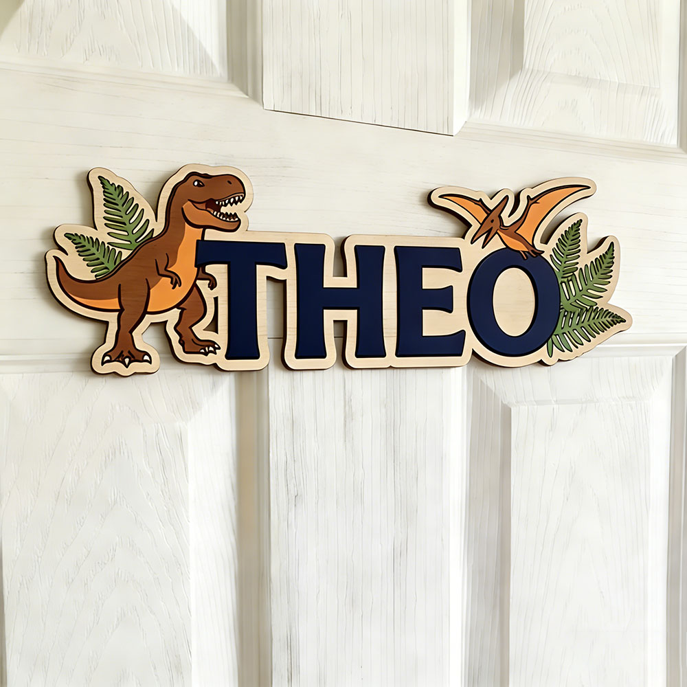 Personalized Dinosaur Name Sig - Baby Nursery Toy recension och pris