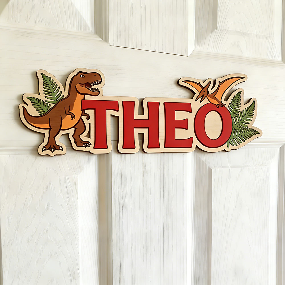 Personalized Dinosaur Name Sig - Baby Nursery Toy recension och pris