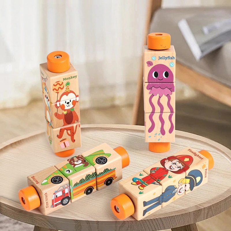 Baby Wooden Rotating Jigsaw Pu - Baby Nursery Mobile recension och pris