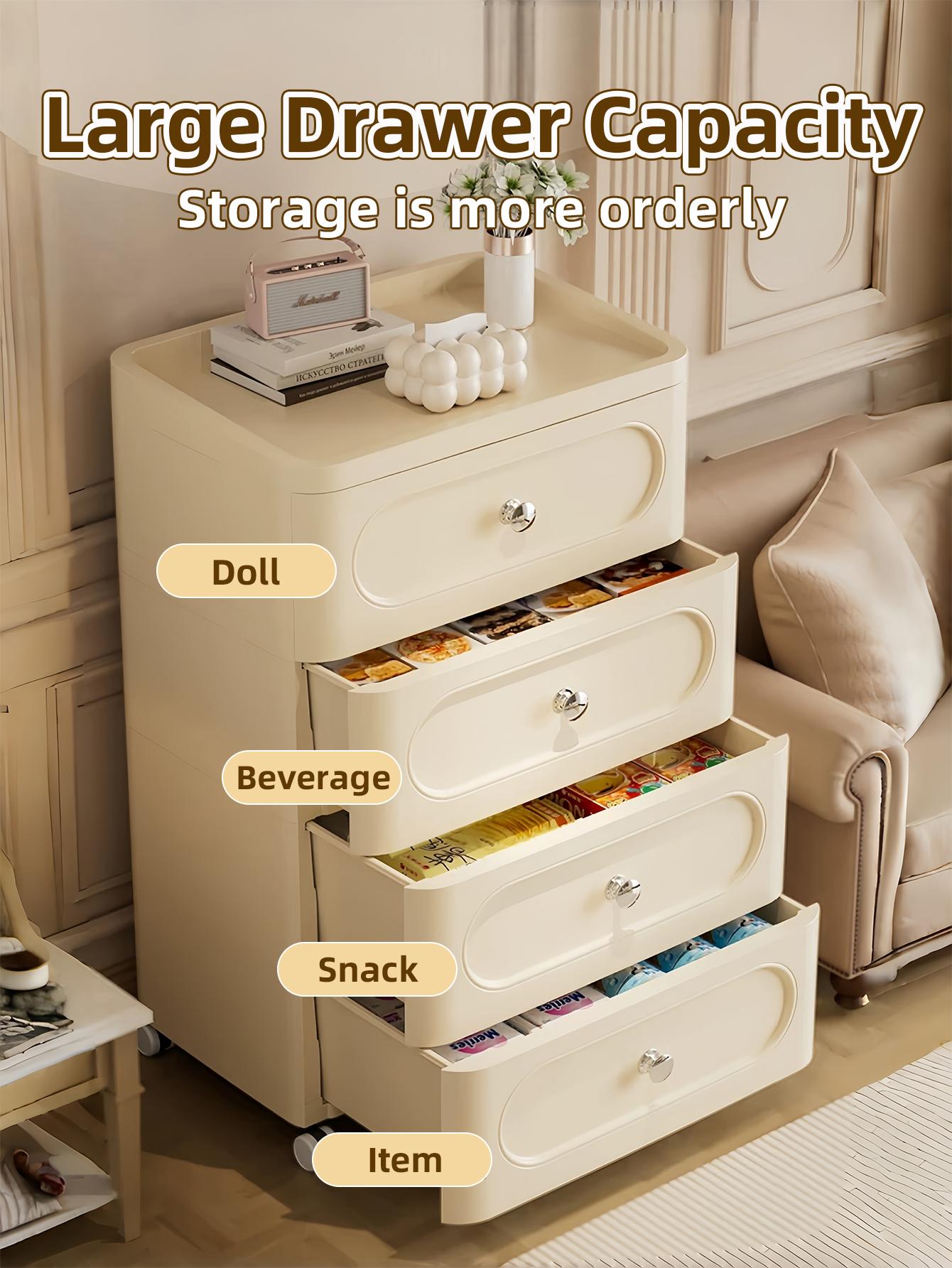 4-Drawer Rectangle Rolling Sto - Baby Nursery Drawers recension och pris