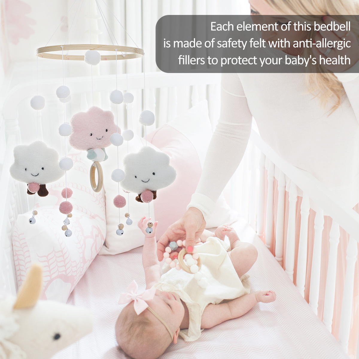 Mobile Wind Chimes with Cloud  - Baby Nursery Mobile recension och pris