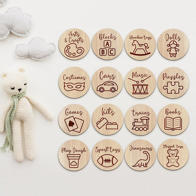 Wooden Storage Tags Nursery De - Baby Nursery Items recension och pris