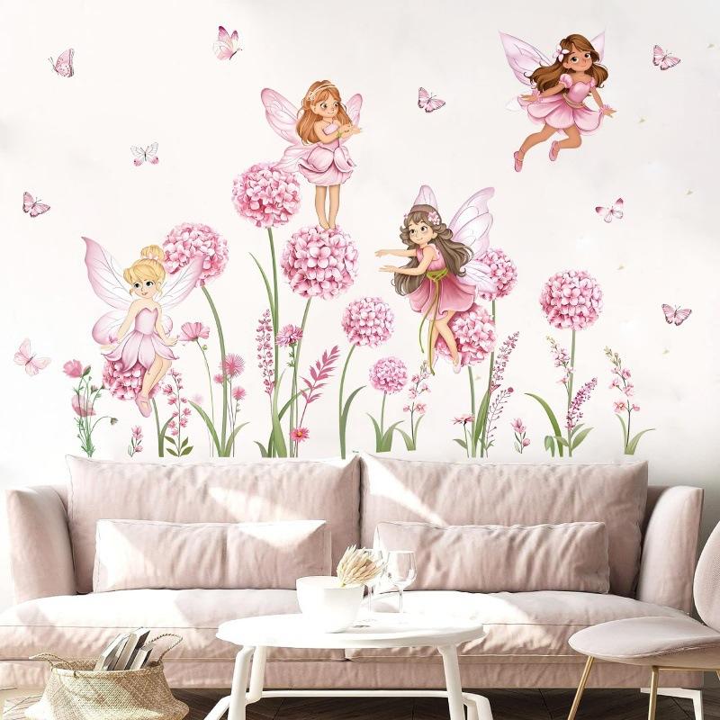 Z. Cartoon Pink Flower Fairy D - Baby Nursery Pink recension och pris