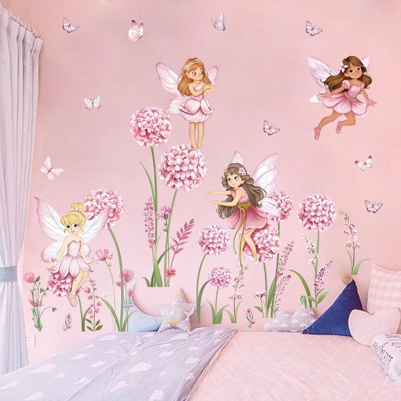 Z. Cartoon Pink Flower Fairy D - Baby Nursery Pink recension och pris