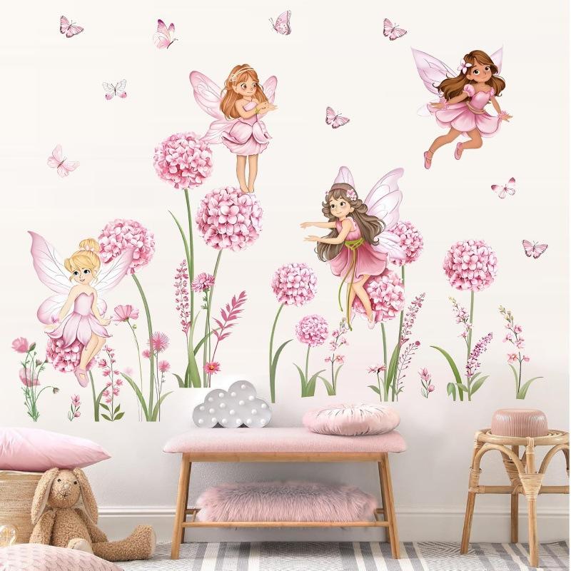Z. Cartoon Pink Flower Fairy D - Baby Nursery Pink recension och pris
