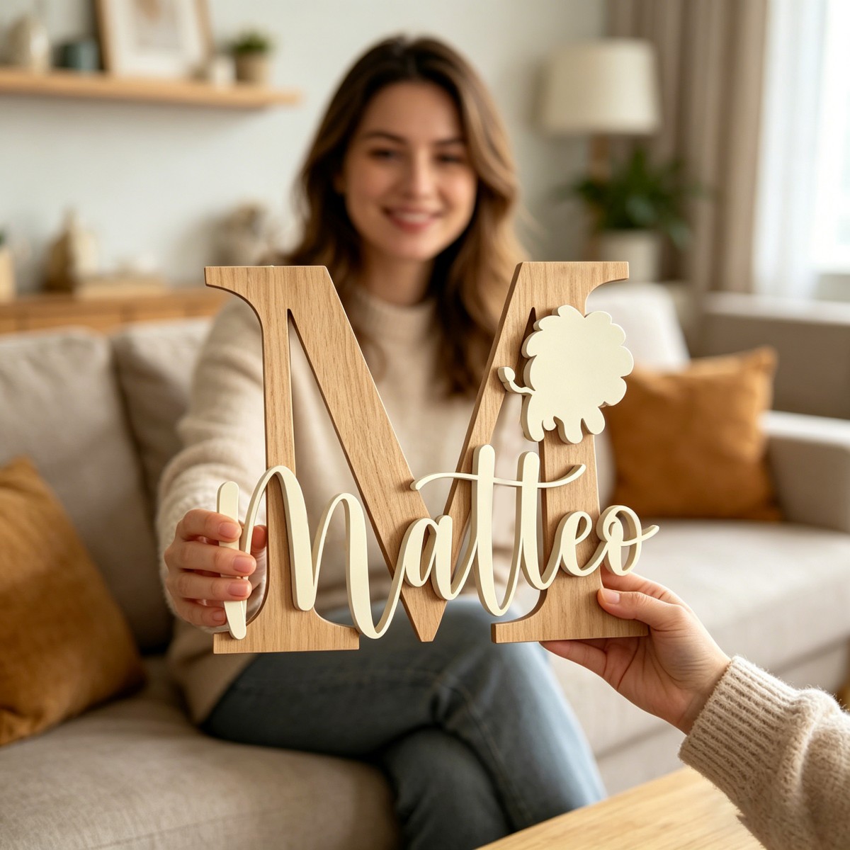 1Pc Custom Lion Name & Initial - Baby Nursery Toy recension och pris