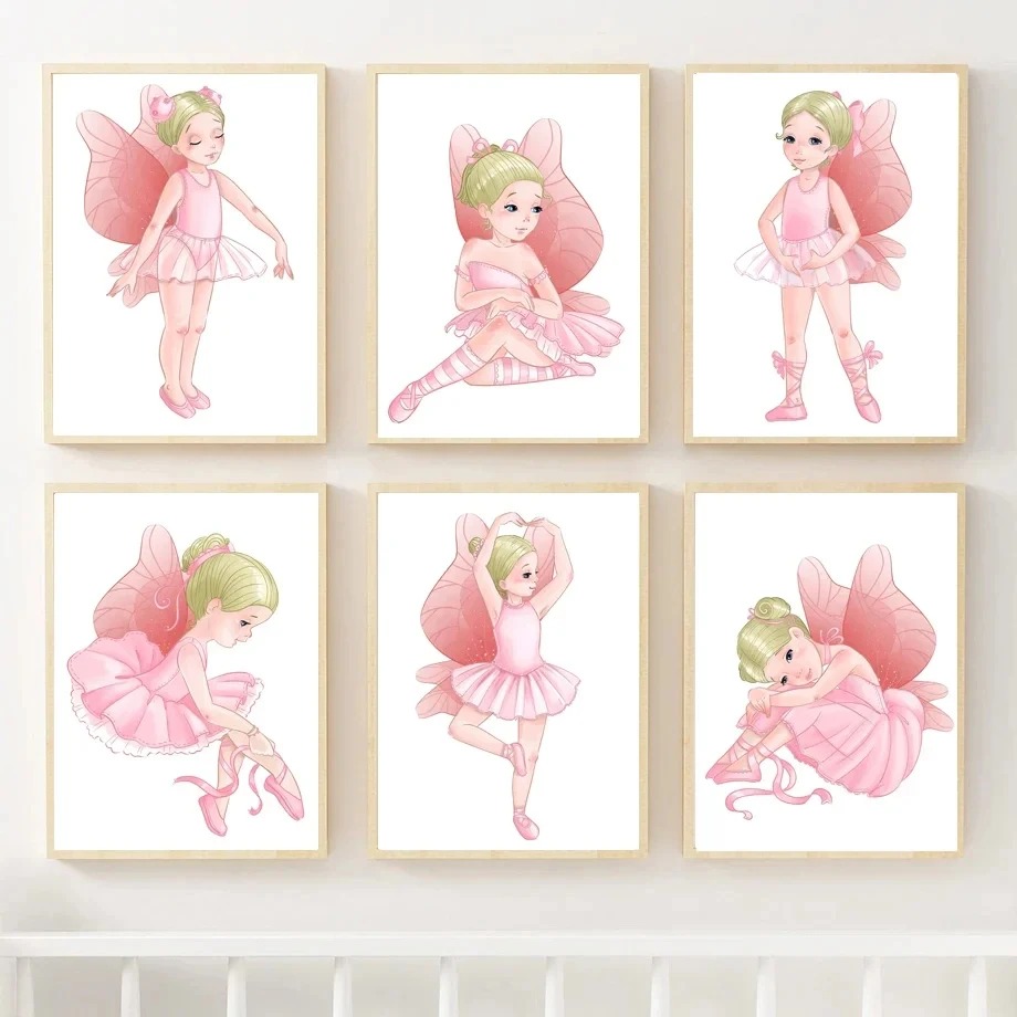 Pink Ballet Girl Ballerina Nur - Baby Nursery Pink recension och pris