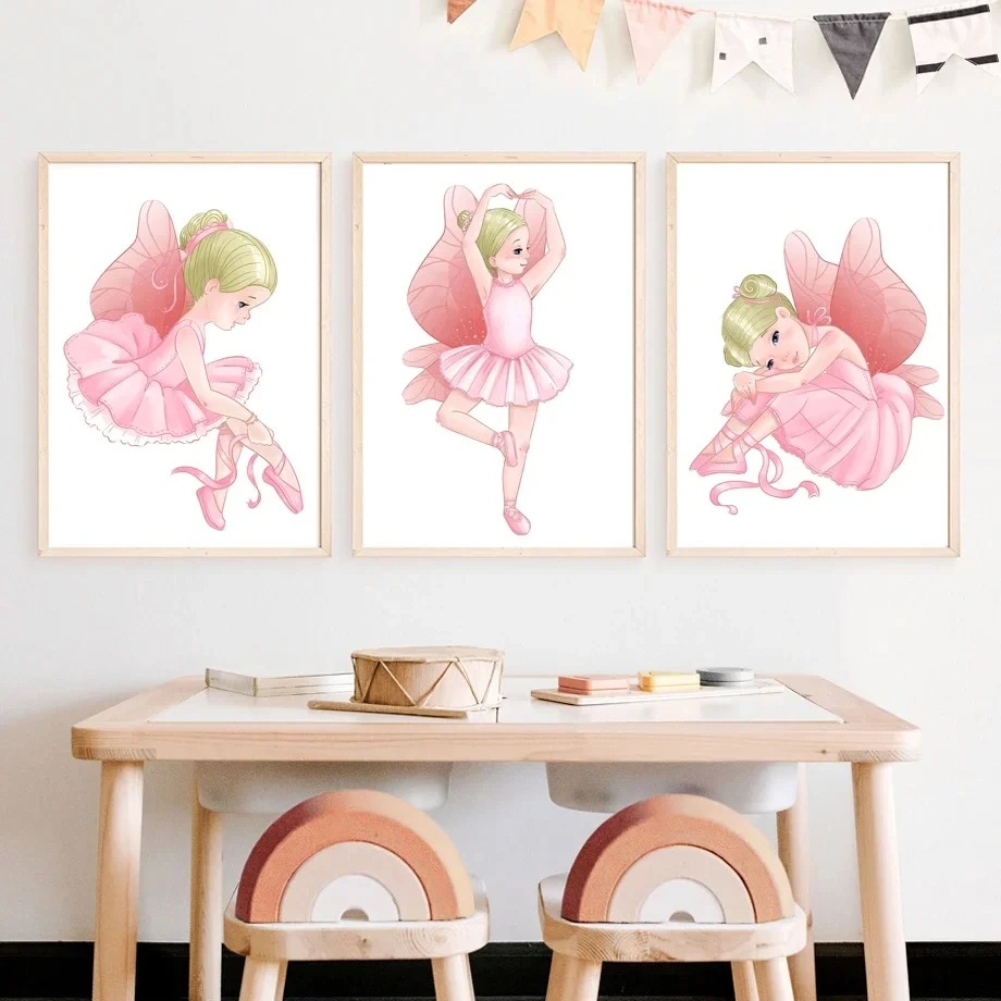 Pink Ballet Girl Ballerina Nur - Baby Nursery Pink recension och pris