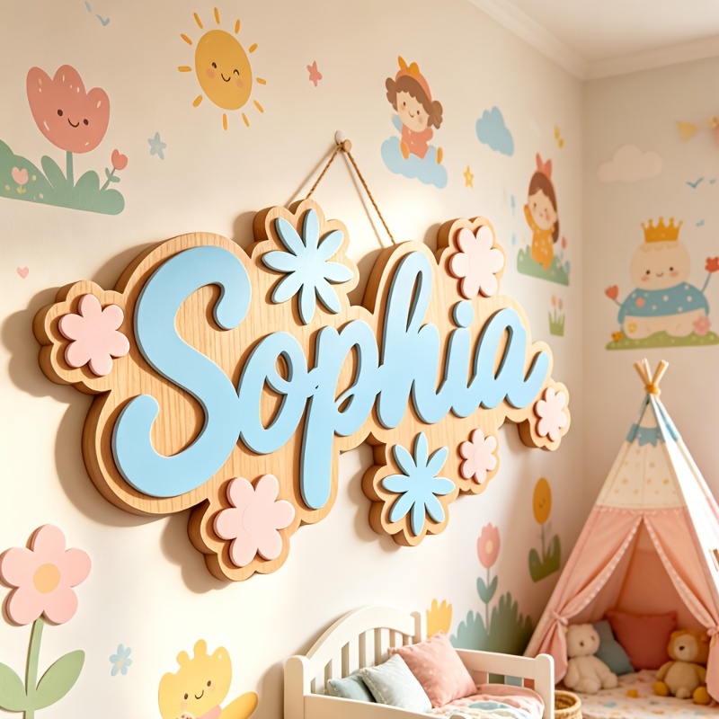 Personalized Floral Themed Nam - Baby Nursery Toy recension och pris