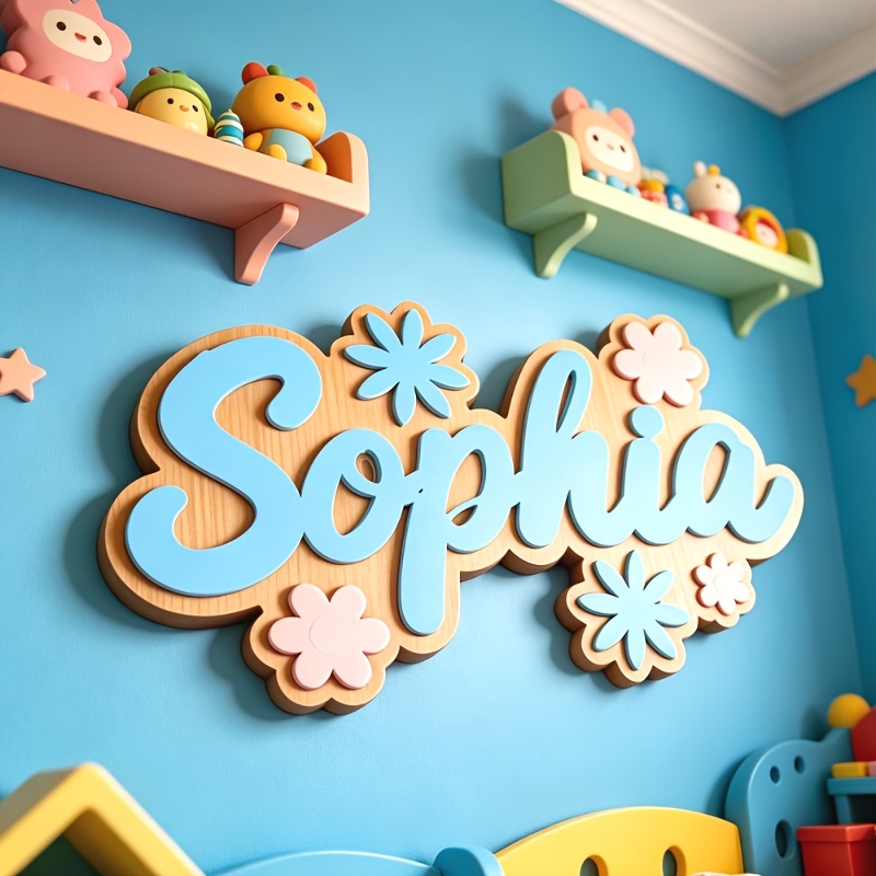 Personalized Floral Themed Nam - Baby Nursery Toy recension och pris
