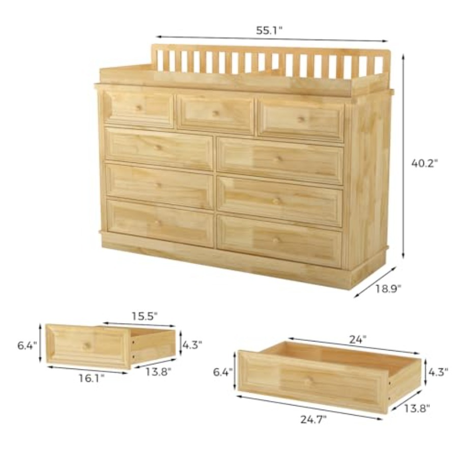 Baby Changing Table Dresser, 1 - Baby Nursery Dresser Changing Table recension och pris