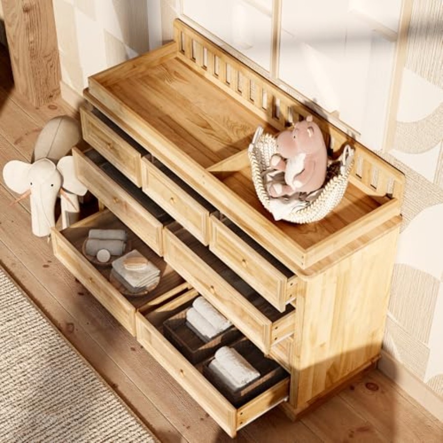 Baby Changing Table Dresser, 1 - Baby Nursery Dresser Changing Table recension och pris