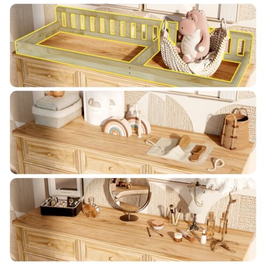 Baby Changing Table Dresser, 1 - Baby Nursery Dresser Changing Table recension och pris