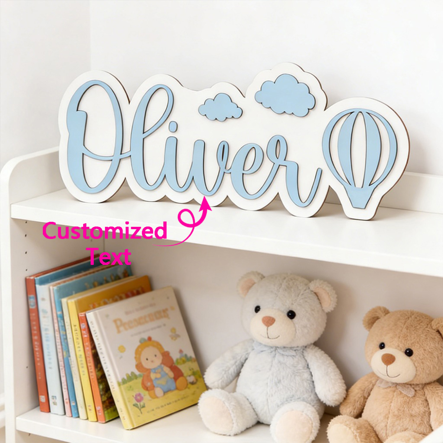 Personalized Hot Air Balloon & - Baby Nursery Toy recension och pris