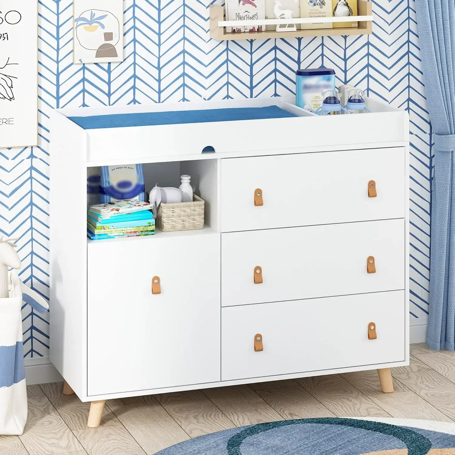 Baby Dresser Changing Table wi - Baby Nursery Dresser Changing Table recension och pris
