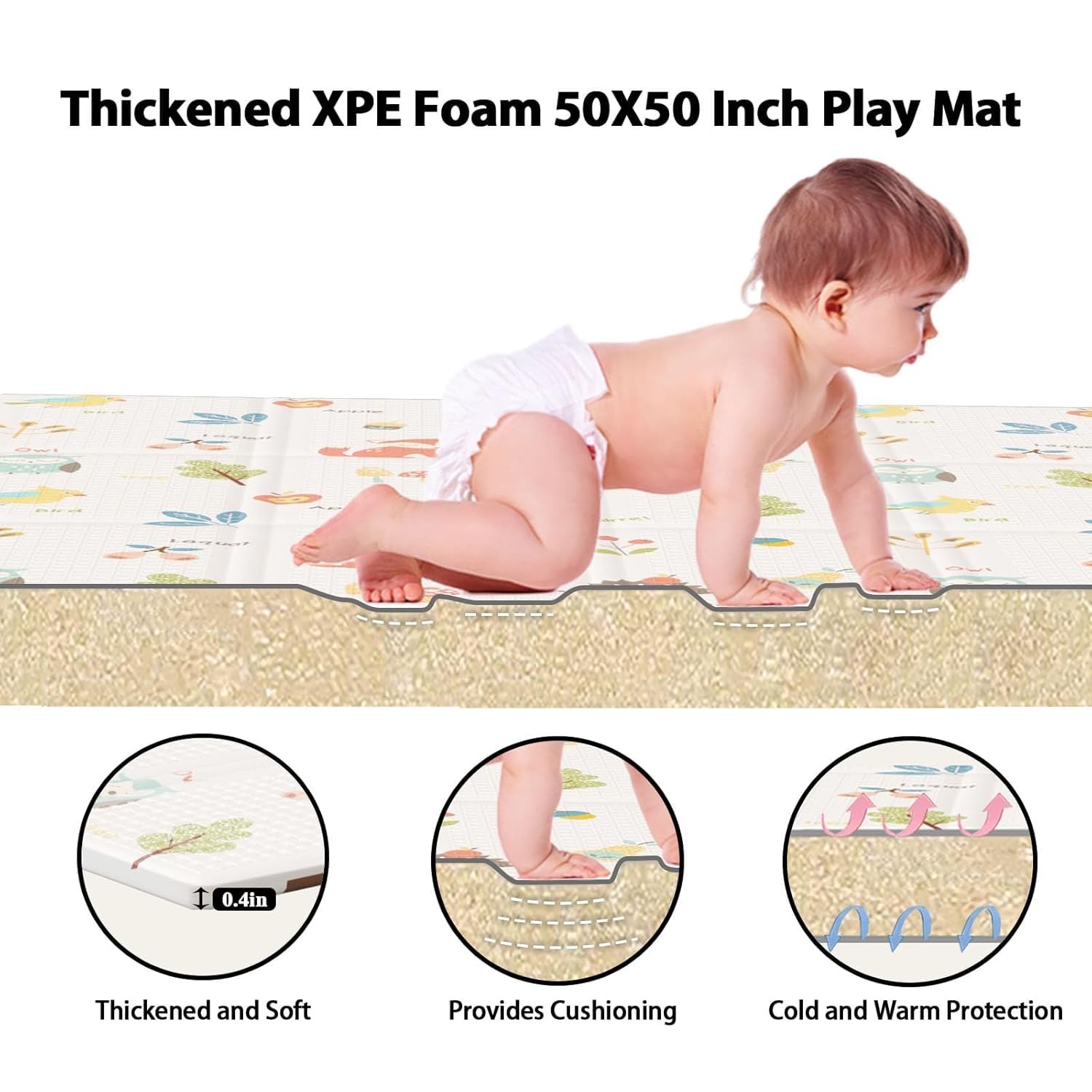 Baby Play Mat Double Sided Fol - Baby Mattress Waterproof recension och pris