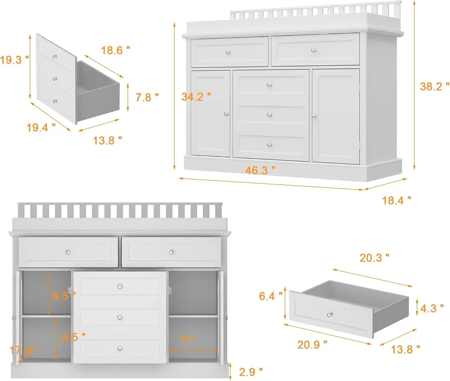 46 Baby Dresser with Changing  - Baby Nursery Dresser Changing Table recension och pris