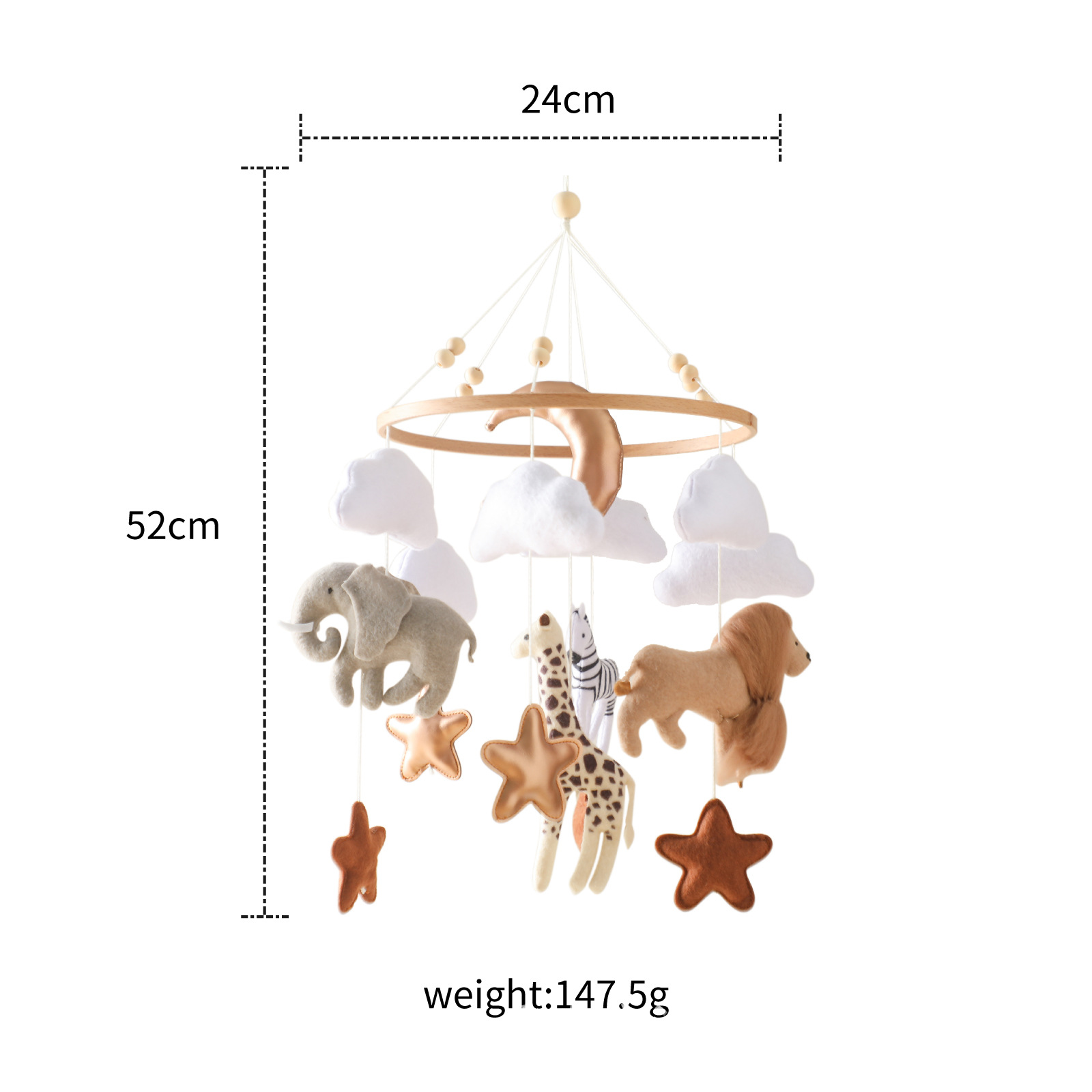 Hot Sale Nordic Handmade Felt  - Baby Nursery Mobile recension och pris