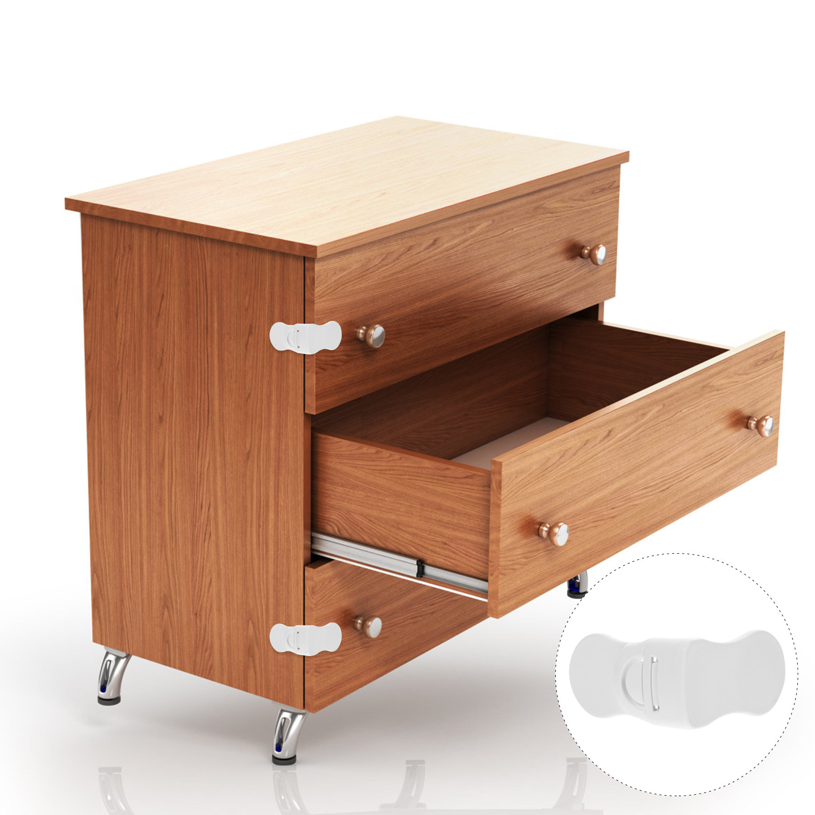 6Pcs Childproof Cabinet Locks  - Baby Nursery Drawers recension och pris